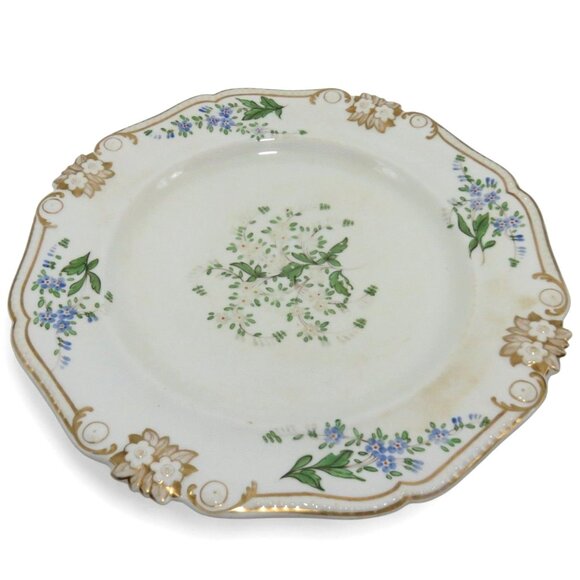 Royal CROWN DERBY Antique Plate Floral Design and Gold Trim England Vintage 10" - Picture 3 of 10